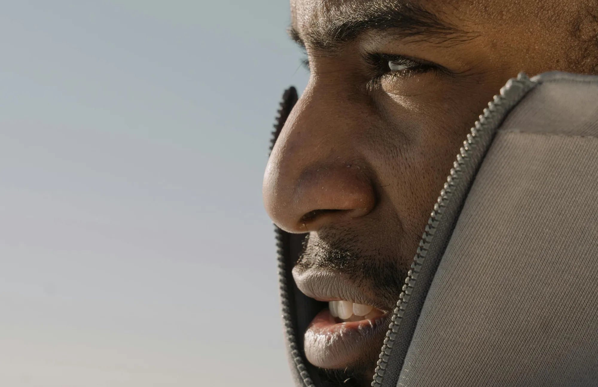 Close-up of a person outdoors, representing immune system support and resilience with probiotics